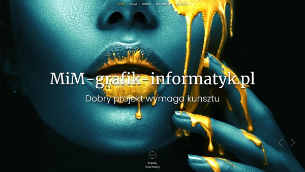 projekt strony www.mim-grafik-informatyk.pl