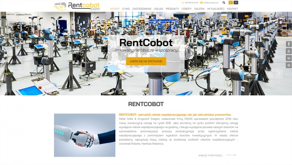 projekt strony www.rentcobot.com